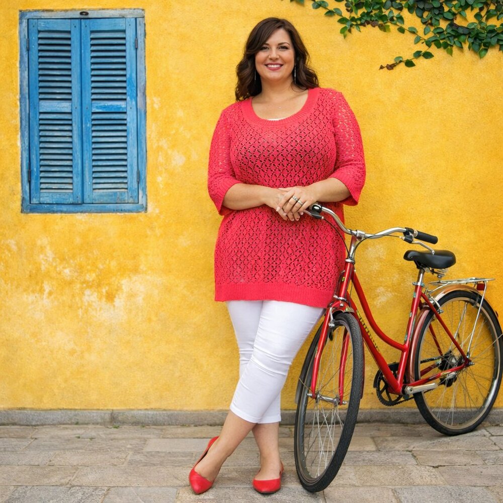 Fashion Bug Knit Sweater Size 2X NWT Coral Open Knit Cotton